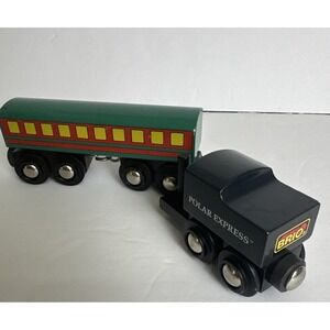 Brio‎ POLAR EXPRESS PASSENGER COACH & TENDER #33426 Wooden Railway EUC